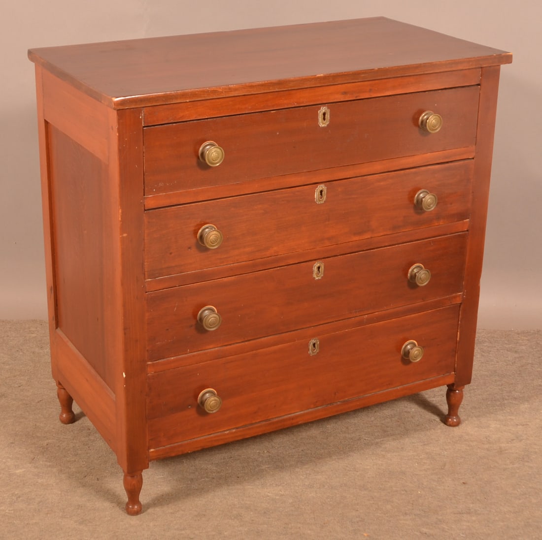American Sheraton Cherry Chest of Drawers. (1 of 4)