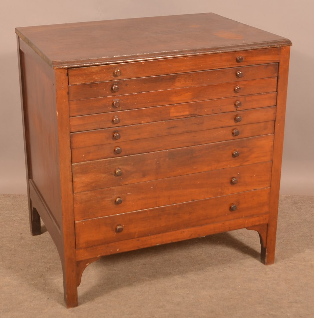Vintage Mahogany 9-Drawer Collections Cabinet. (1 of 4)
