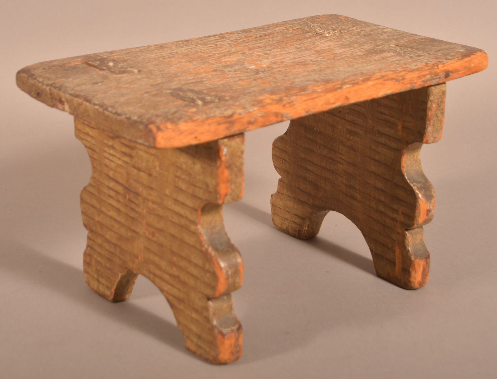 Lancaster County, PA  Painted Softwood Footstool. (1 of 5)