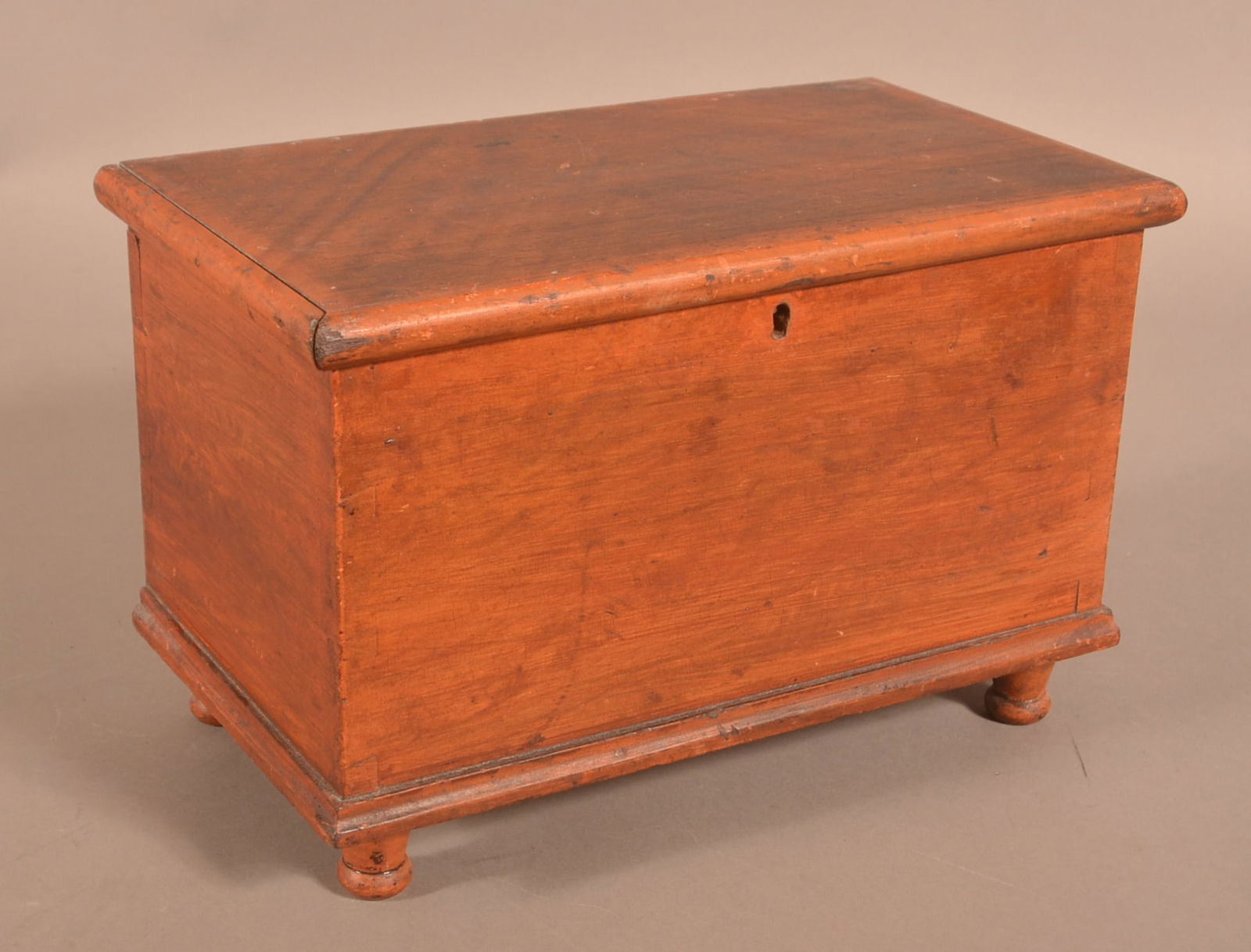PA 19th Century Miniature Softwood Blanket Chest. (1 of 7)