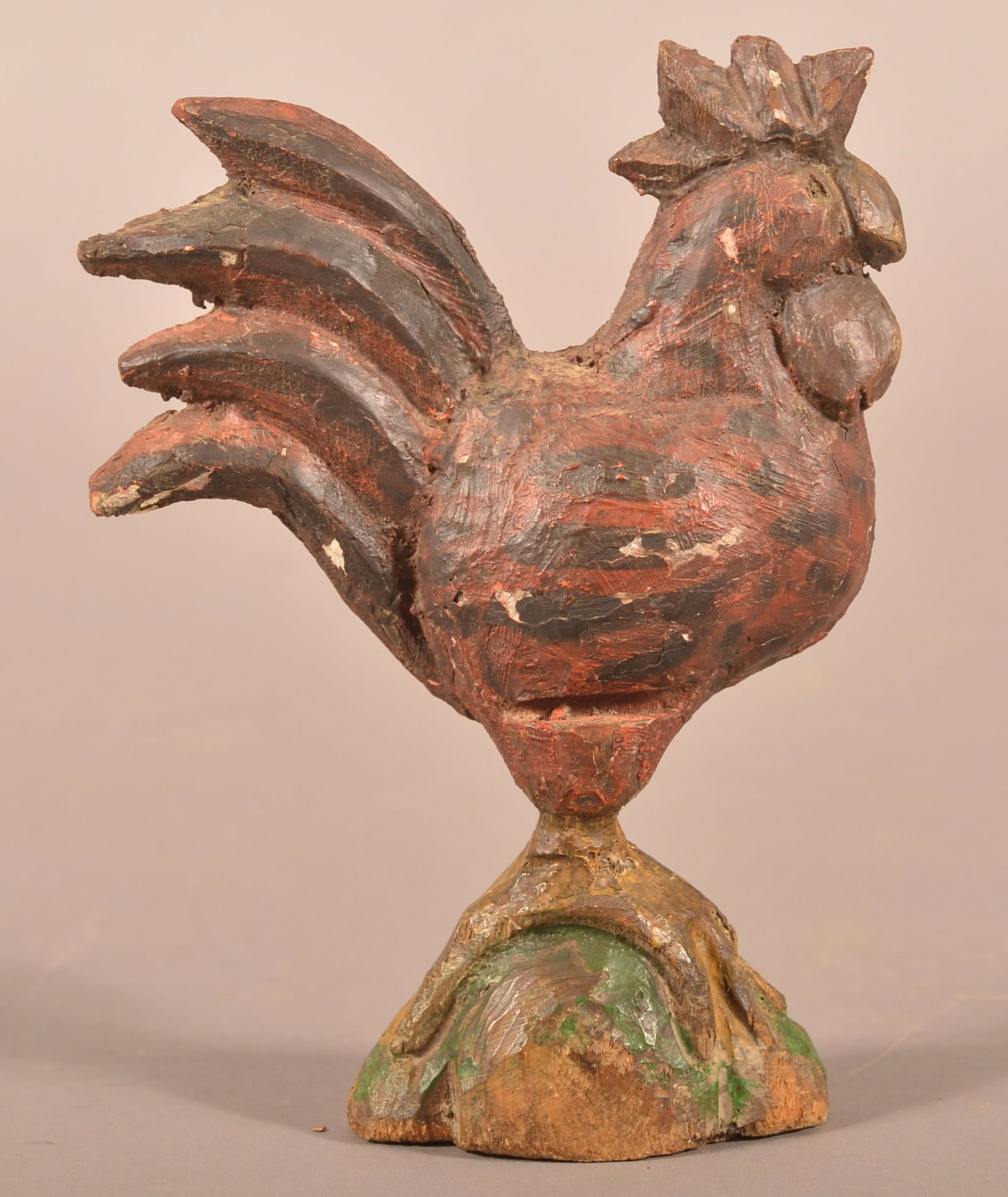 Folk Art Carved Schimmel-Type Rooster Figure. (1 of 5)