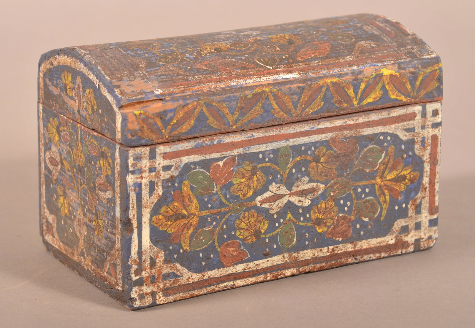 Antique/Vintage Continental Dome-Lid Trinket Box. (1 of 8)