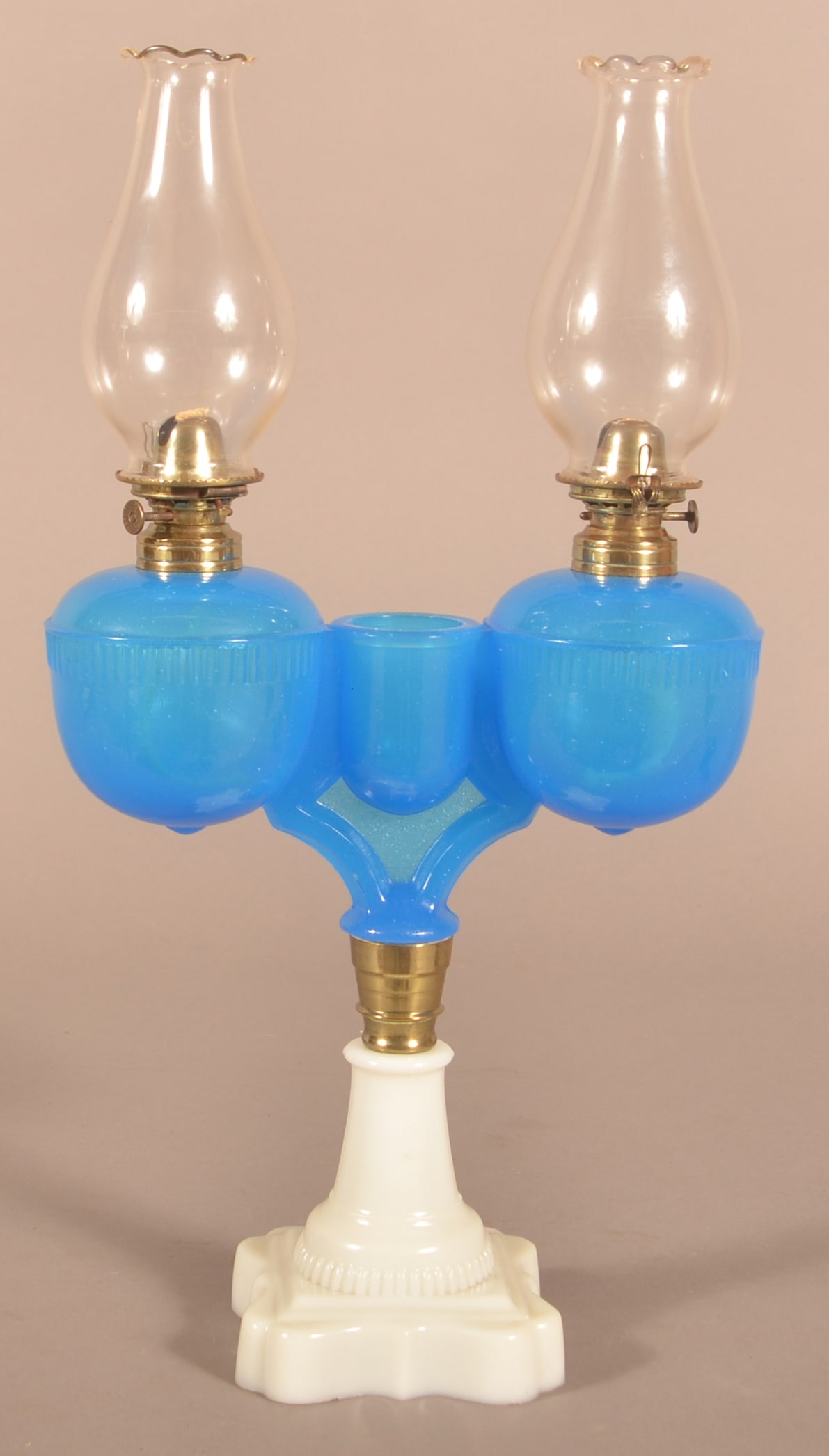 Ripley Marriage/Wedding Kerosene Stand Lamp. (1 of 6)