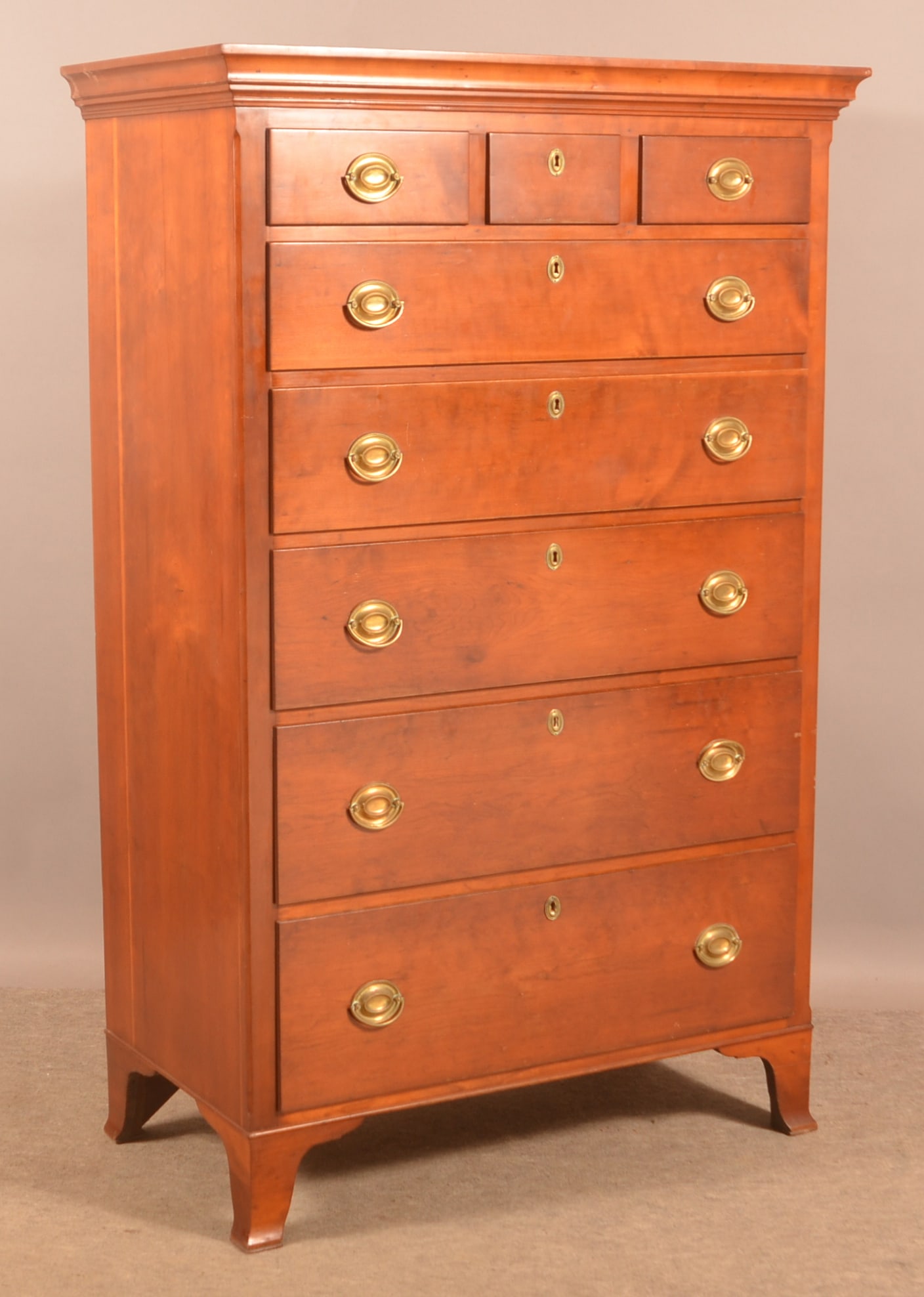 PA Hepplewhite Cherry Tall Chest of Drawers. (1 of 5)