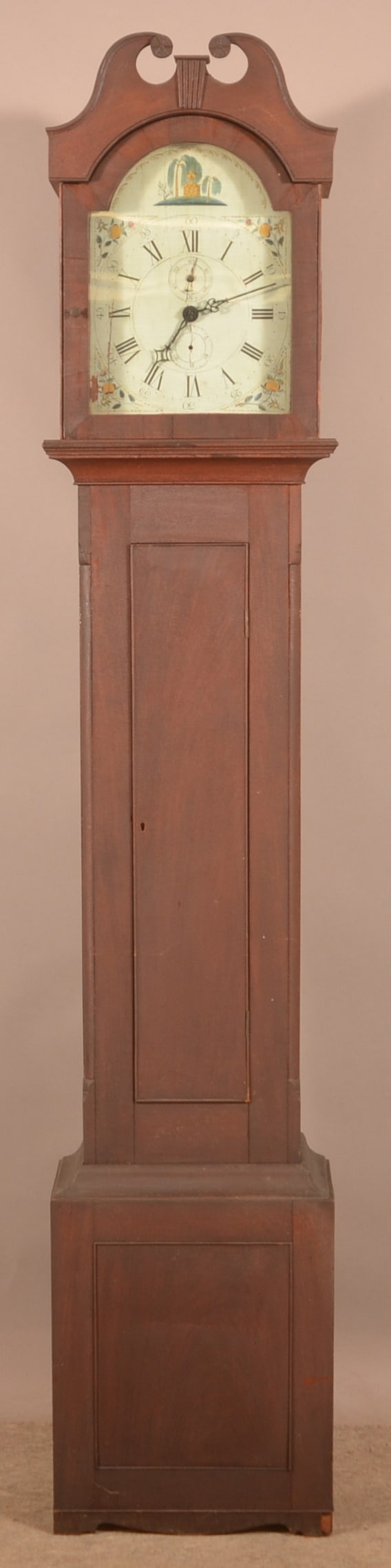 New England Federal Mahogany Tall Case Clock. (1 of 8)
