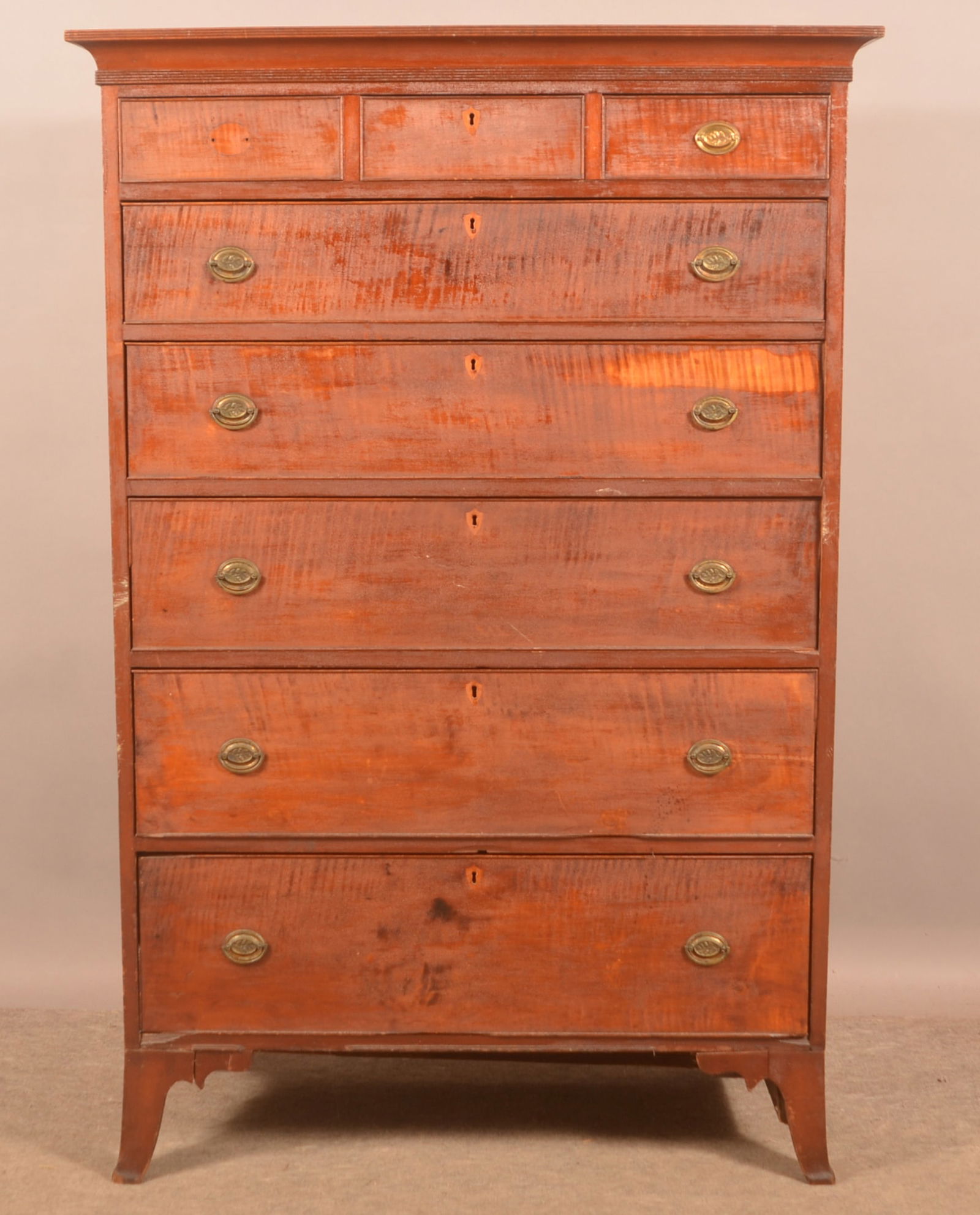 pennsylvania-hepplewhite-tiger-maple-tall-chest-auction