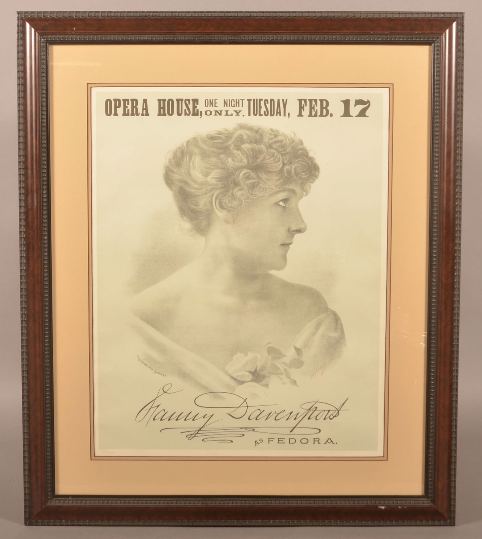 Fanny Davenport as Fedora Opera Poster. (1 of 1)