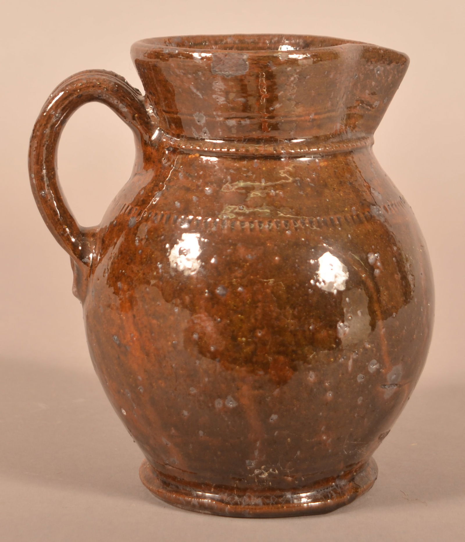 Glazed Redware Vase Attributed to Jacob Medinger. (1 of 5)