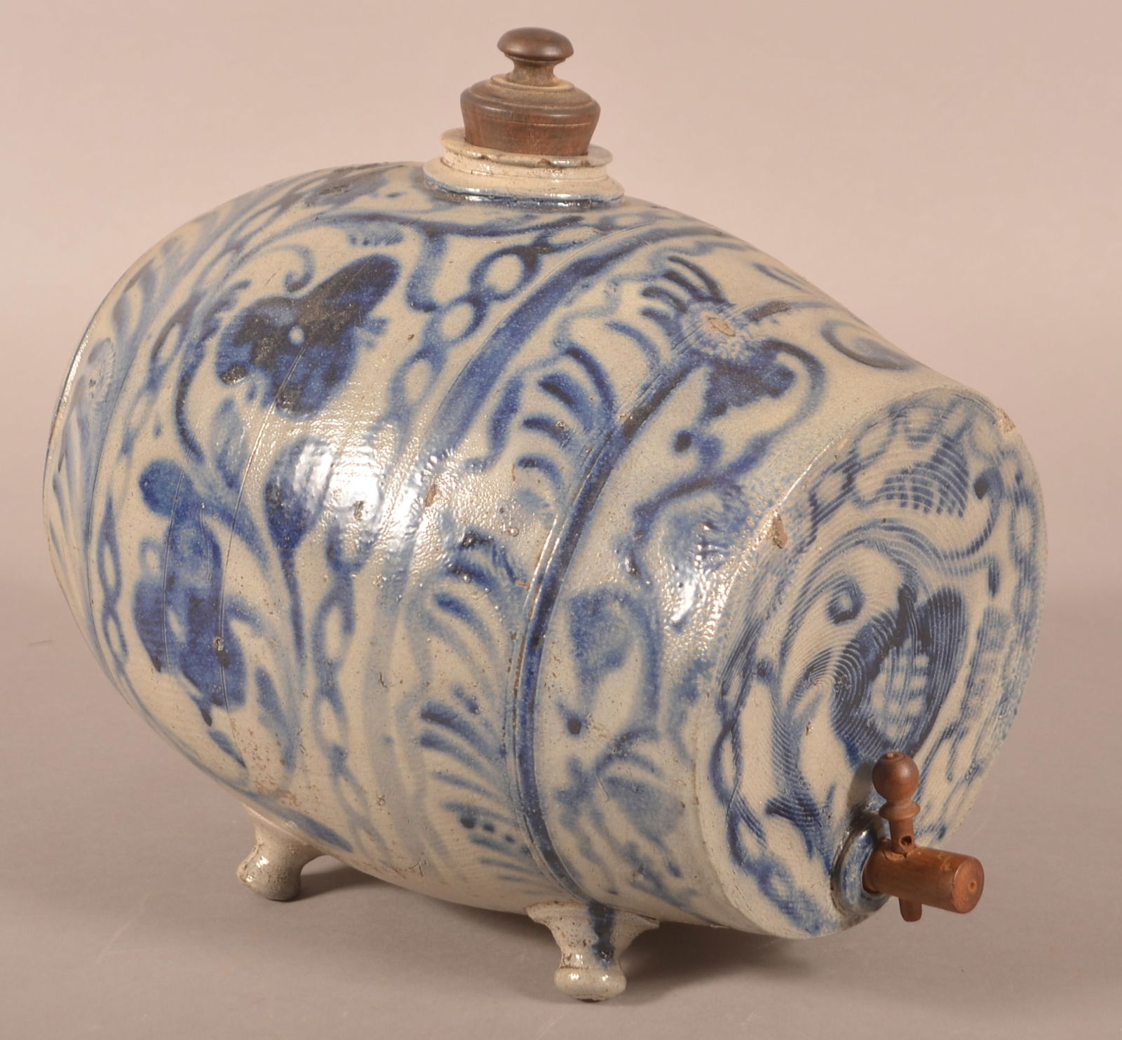 19th Century Stoneware "Blind Pig" Rundlet. (1 of 7)