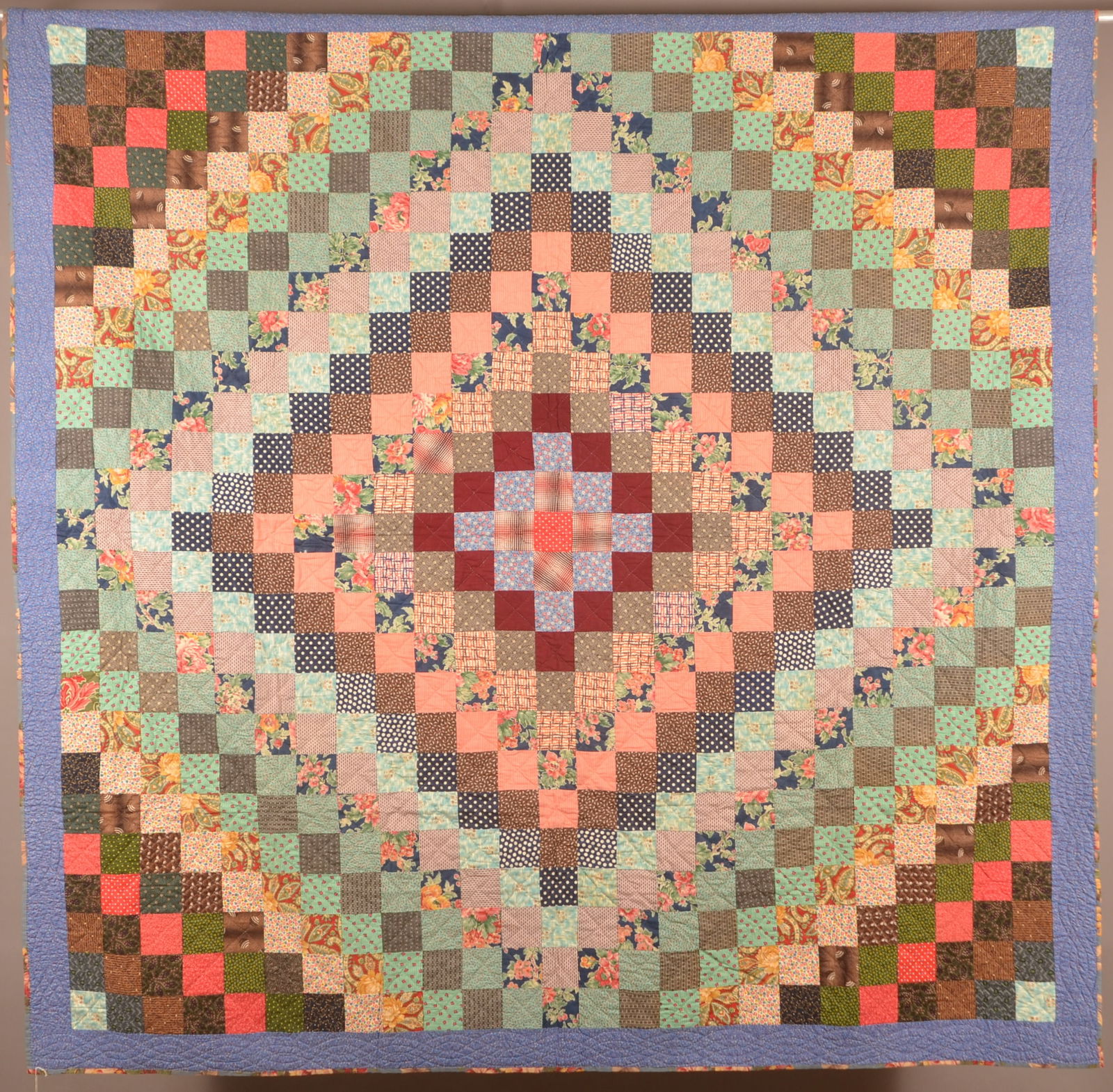 Antique Geometric/Block Pattern Patchwork Quilt. (1 of 4)