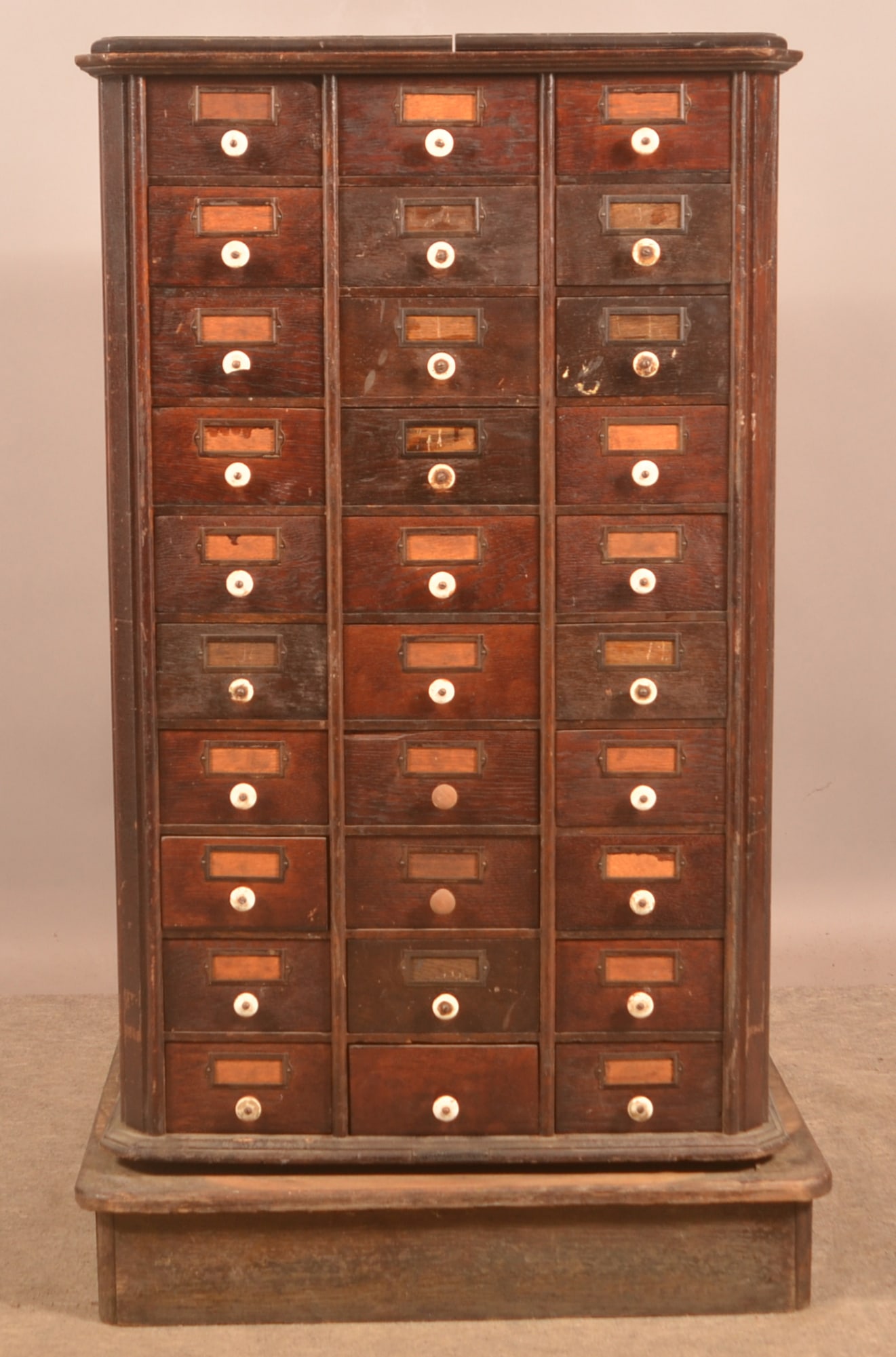 Antique 80-Drawer Revolving Hardware Cabinet. (1 of 8)