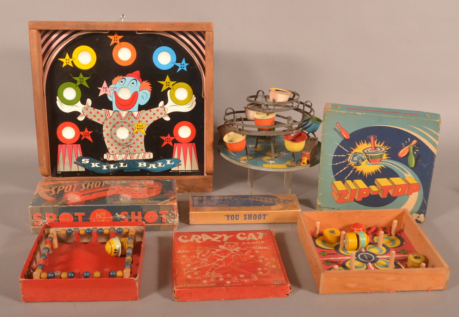Lot of Vintage Top and Ball Skill Games. (1 of 5)