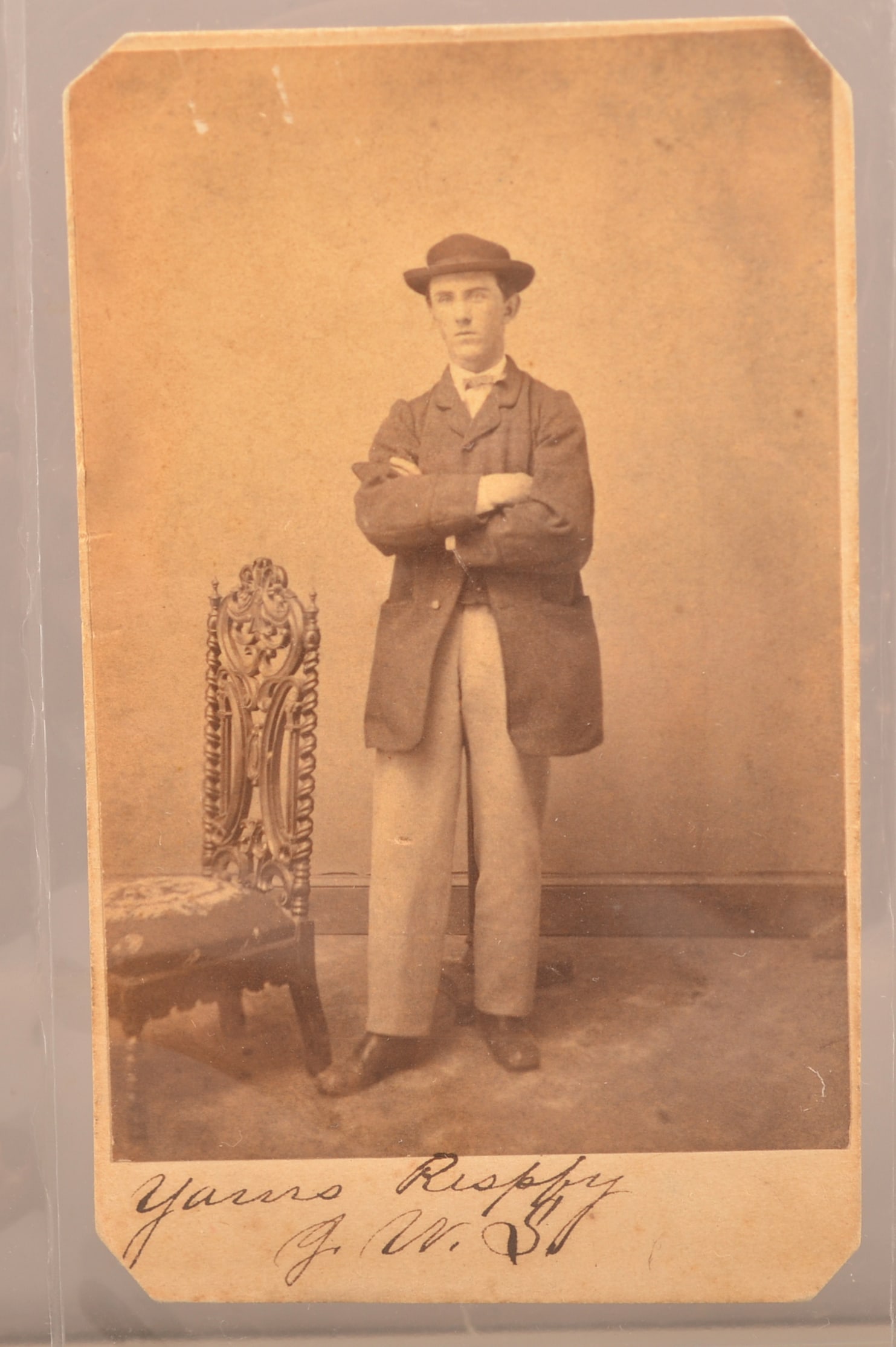 Ink Signed CDV Co K 1st PA Reserves: Rare opportunity to own an image of John W Shipley, an actual resident of Gettysburg who fought in the battle and had his photograph taken in town. His name is found on the monument dedicated to Compa
