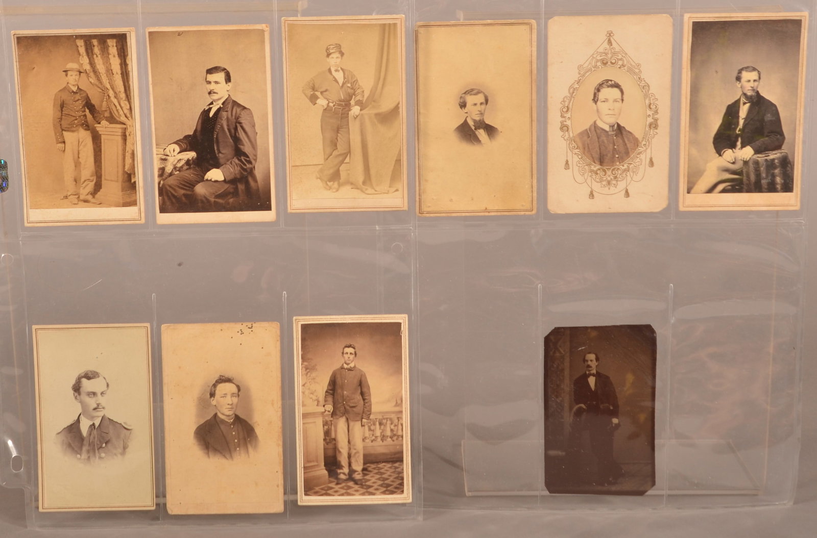 Lot of Civil War and Post War Images: 10 images total with collectors ID's on several.