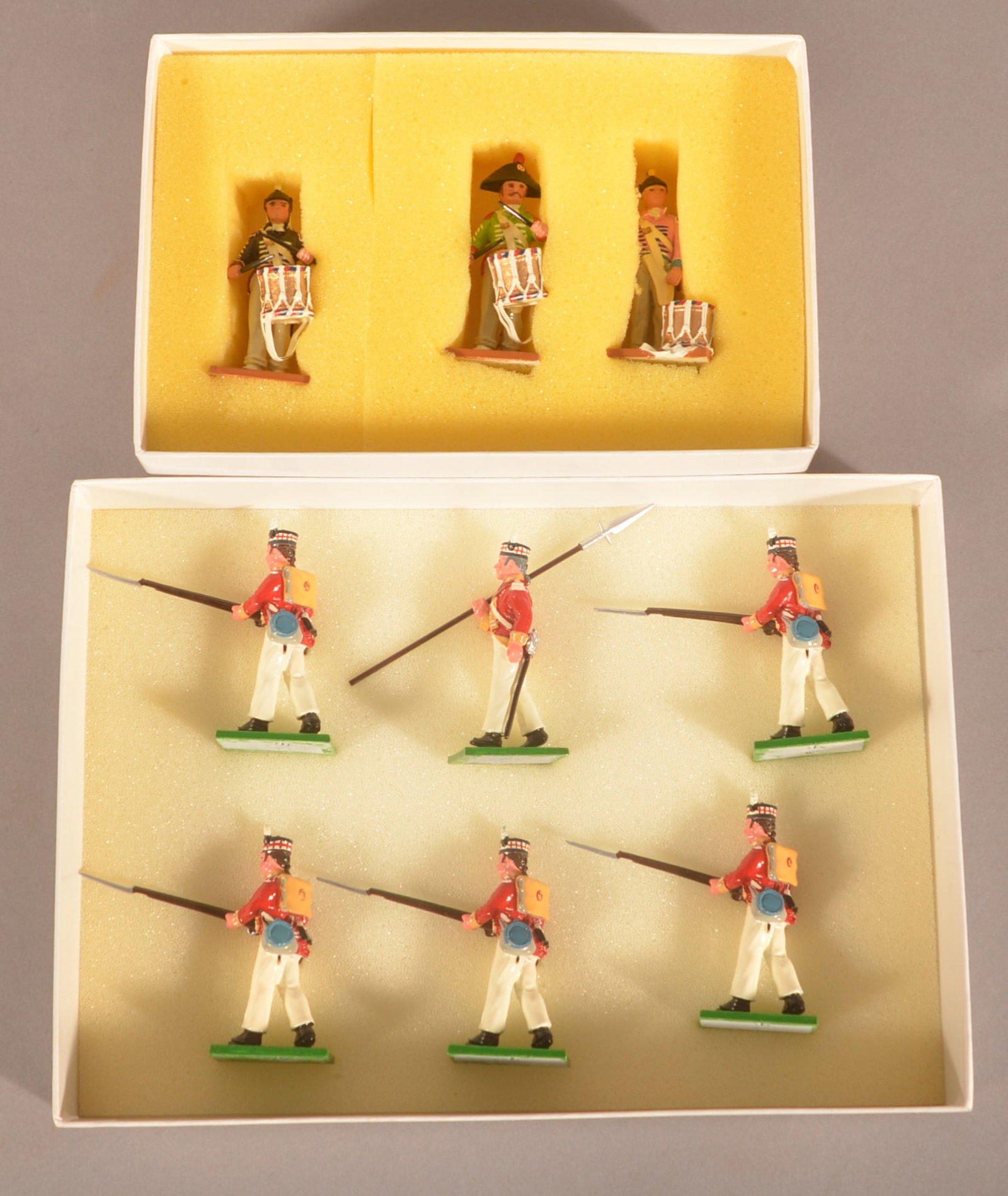 Classic Collection Trophy Miniatures: Les Tambours and 78th Highlanders, French and Egyptian War Set NE6A and South Africa 1795 set CM5.
