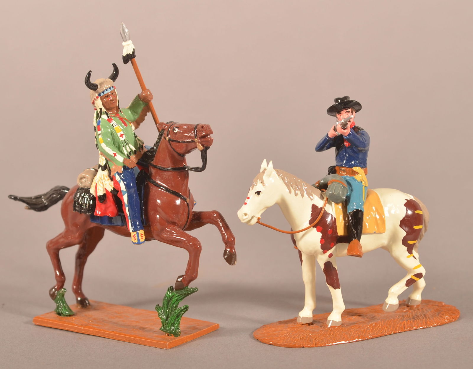 Trophy Miniatures 7th US Cavalry Indian Wars: Includes Trooper and Sioux Chief. Mismatched box, excellent condition.