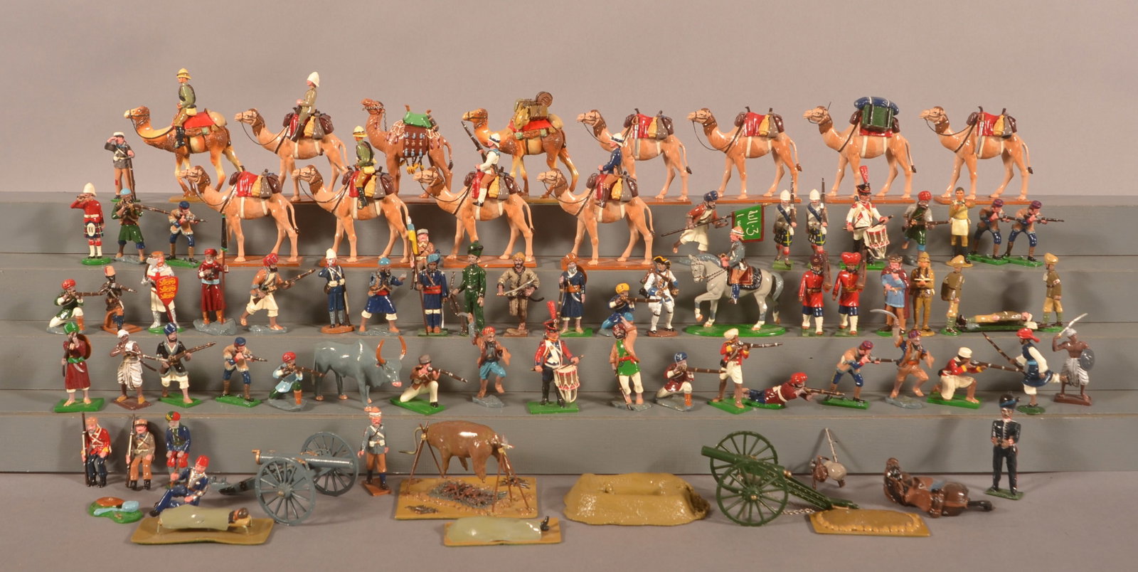 Large Assortment of Painted Figures: No boxes, from various sets and makers.