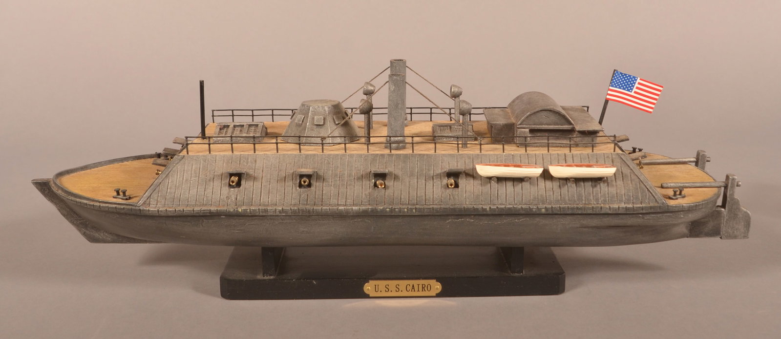 Composition Model of U.S.S. Cairo: 20-1/2" long, good-appearing condition.