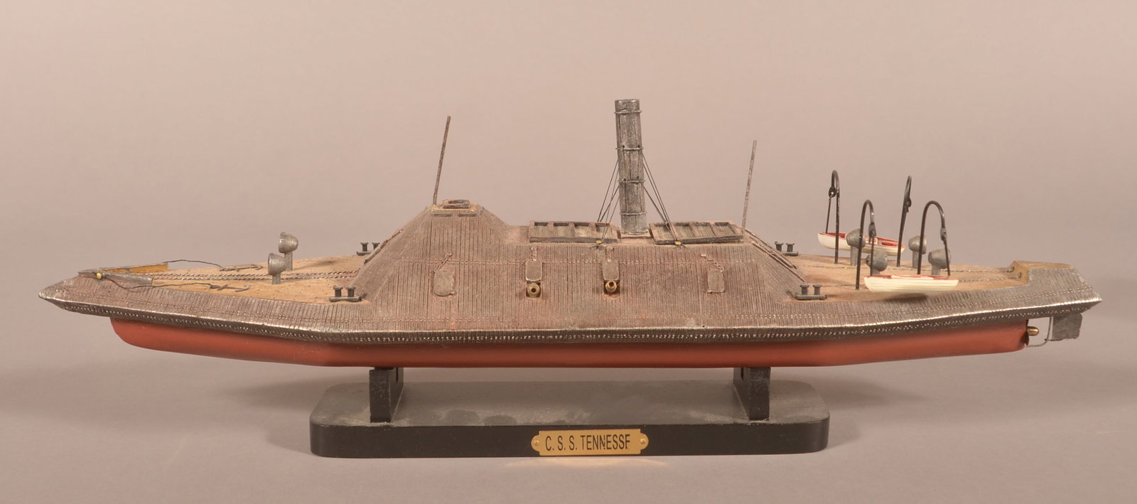 Composition Model of C.S.S. Tennessee: 21" long, good-appearing condition.