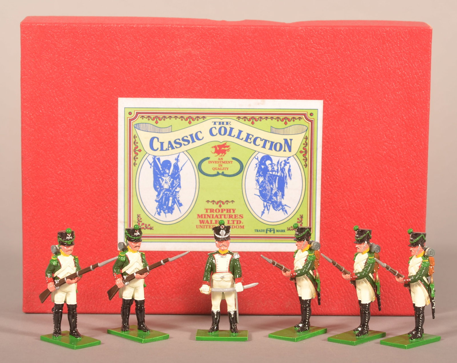 Trophy Miniatures Cast Lead Italian Infantry: Very good condition with original box.