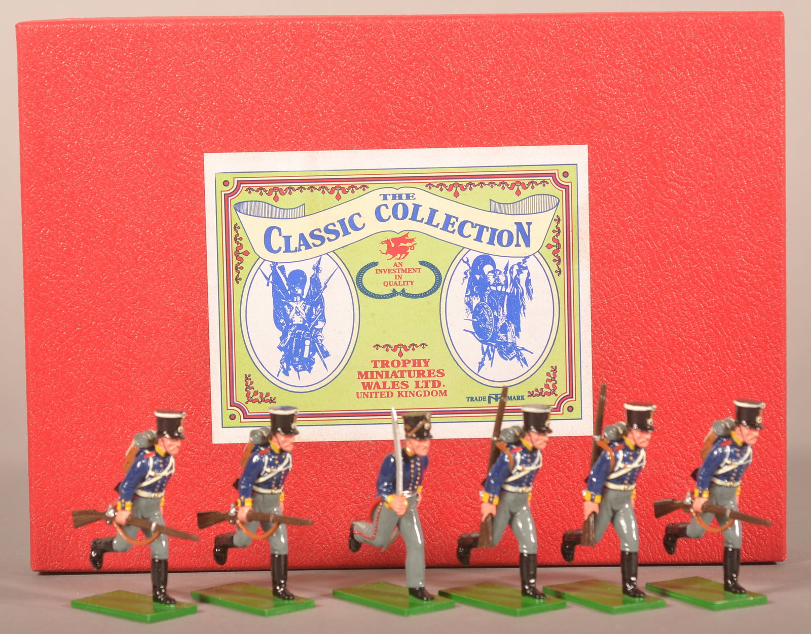 Trophy Miniatures Cast Lead Prussian Infantry: Very good condition with original box.