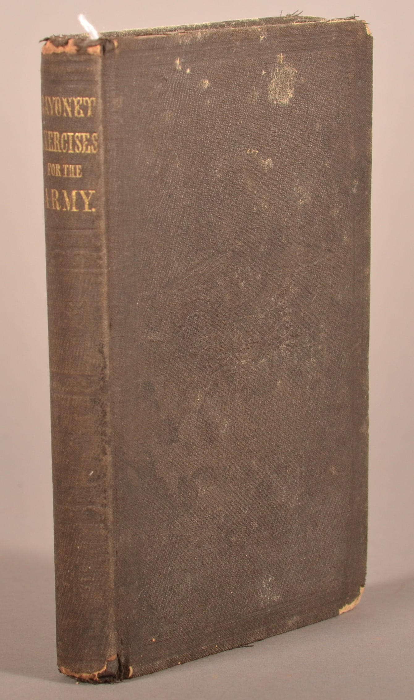 Manual of Bayonet Exercise by George McClellan: Dated 1852, front page is signed George Fuller Catasauqua Lehigh Co. Penna. Research shows that he was a member of the 47th Pa. Infantry regiment. Expected color fading to the cover with signs of age,