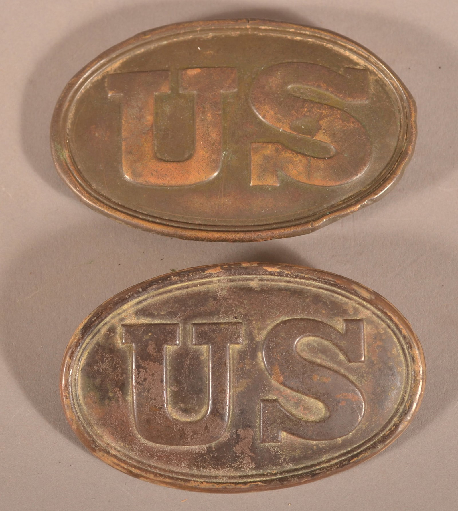 Relic US Regulation Pattern 1839 Belt & Box Plates: As-found dug, relic condition.