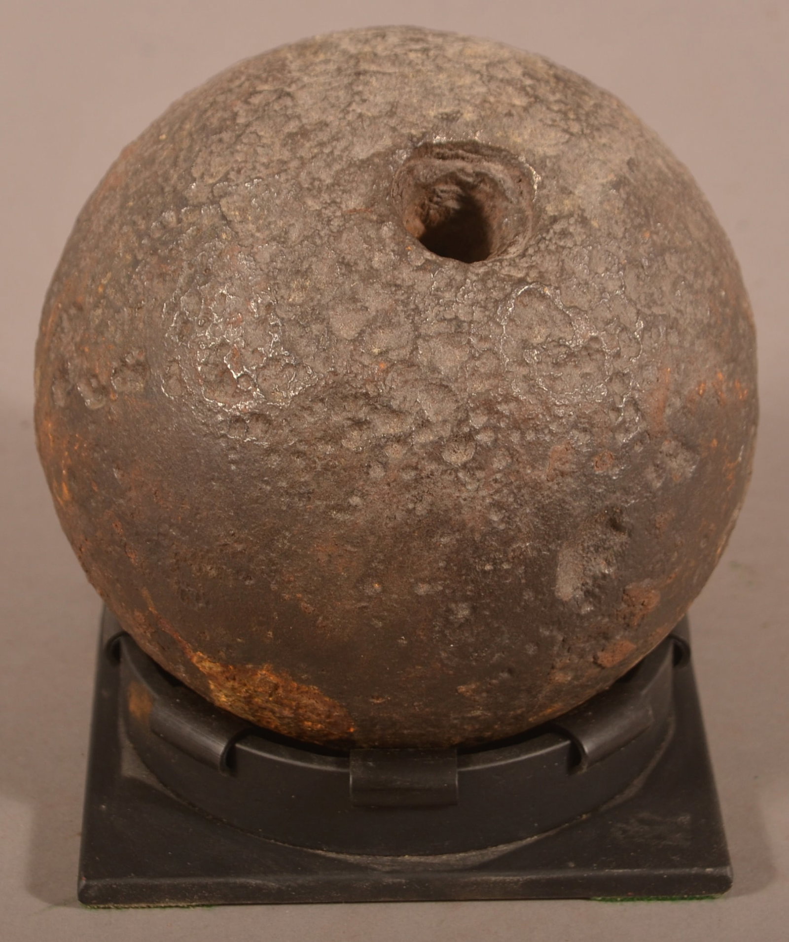 18 lb. Case Shot Recovered Relic Shell: Missing fuse, as-found dug, relic condition.