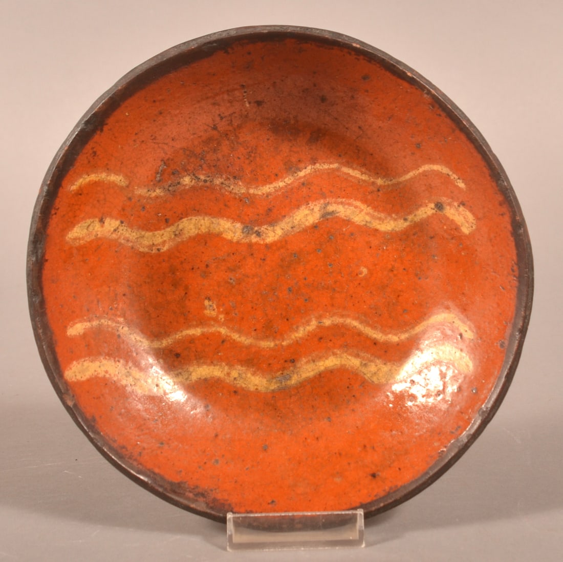 Pennsylvania 19th Century Redware Small Plate. (1 of 3)