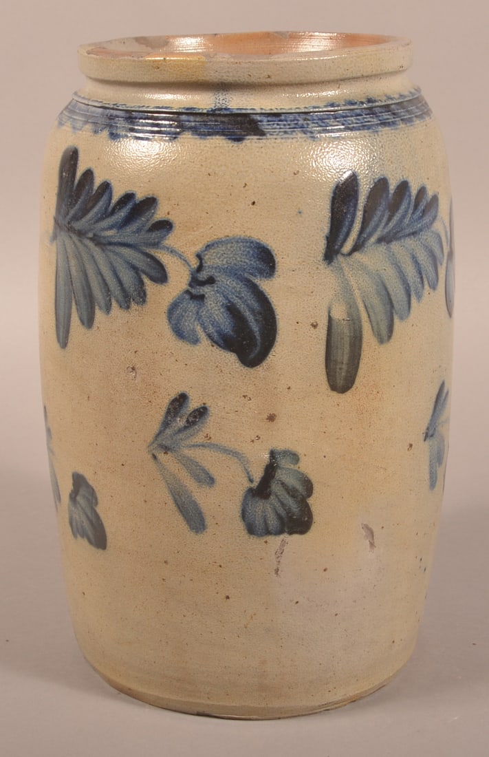 Unsigned 3-Gal. Stoneware Jar. (1 of 3)