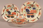 Lot of Gaudy Dutch War Bonnet Soft Paste China.