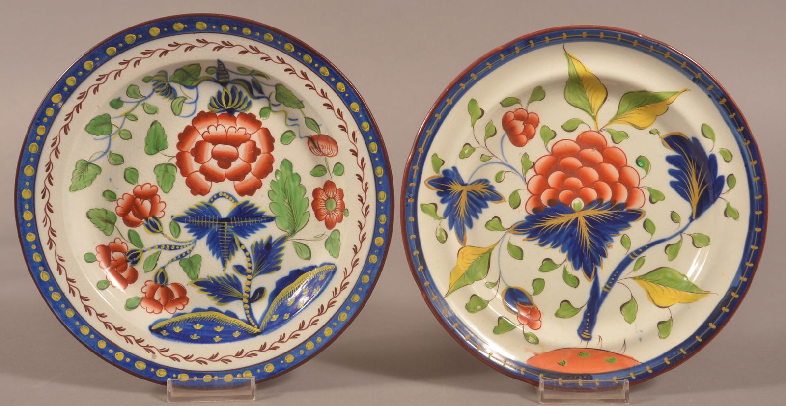 Two Gaudy Dutch Soft Paste China Plates. (1 of 1)
