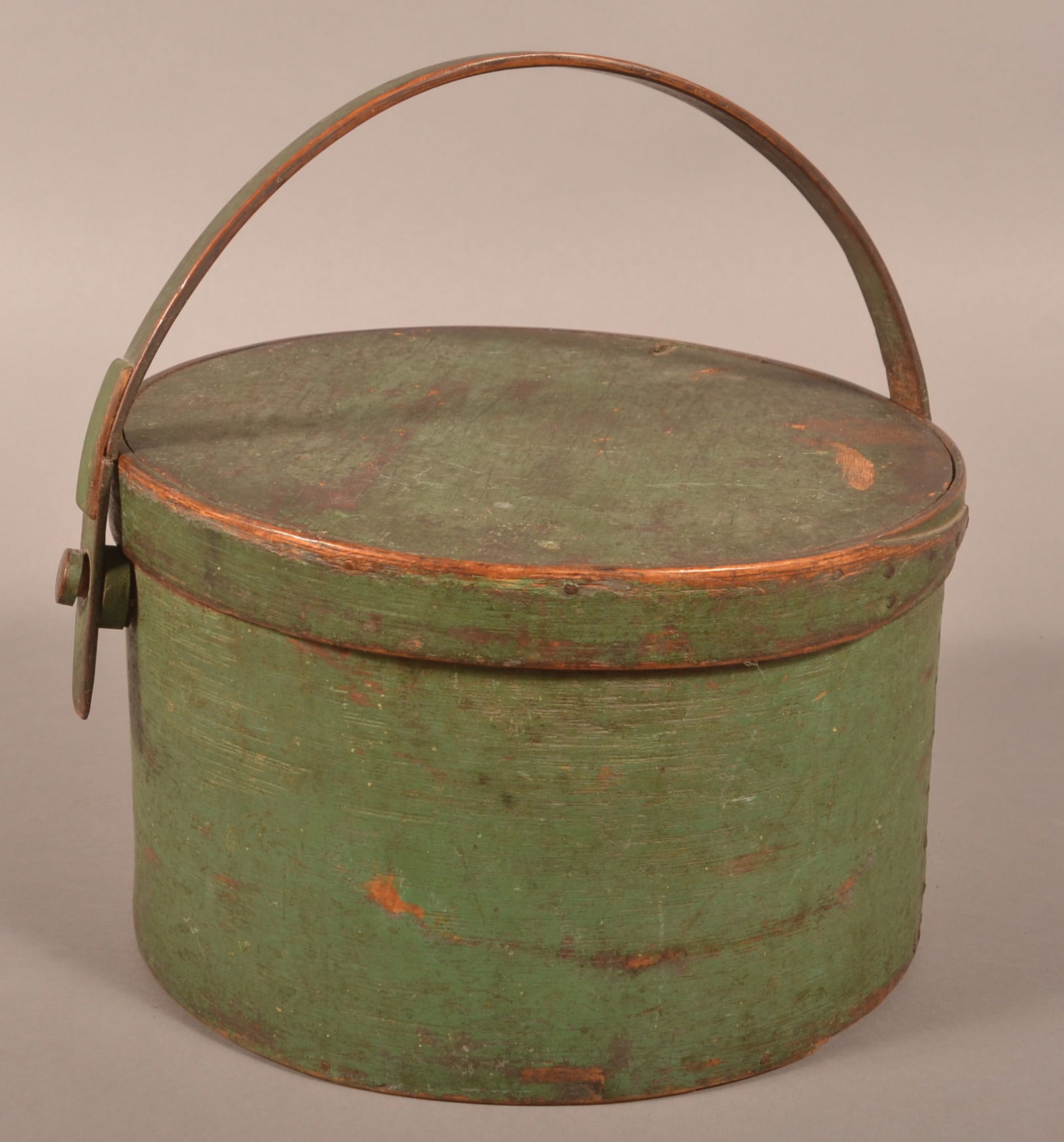 19th Century Green Painted Bentwood Pantry Box. (1 of 6)