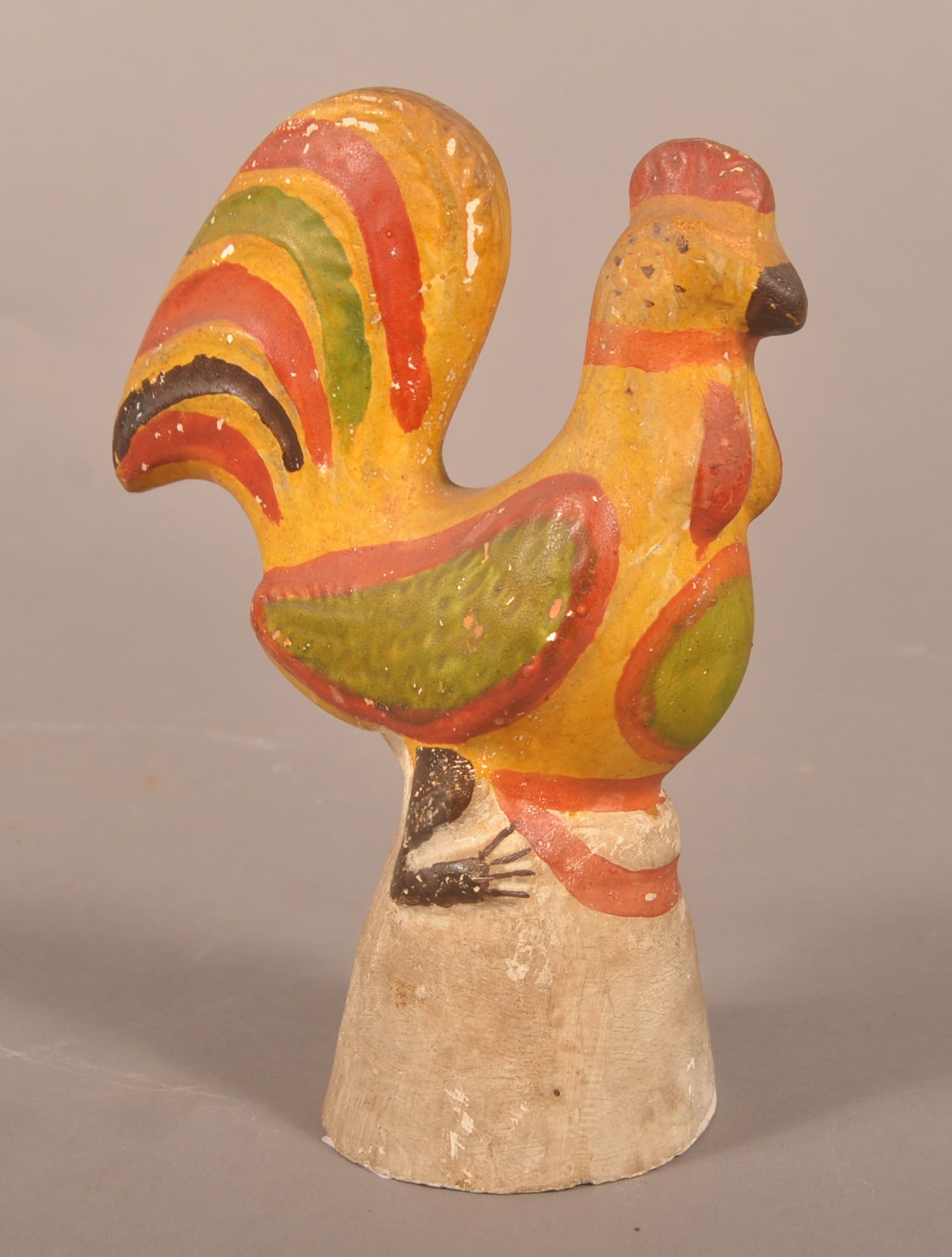 Pennsylvania 19th Century Chalkware Rooster. (1 of 4)