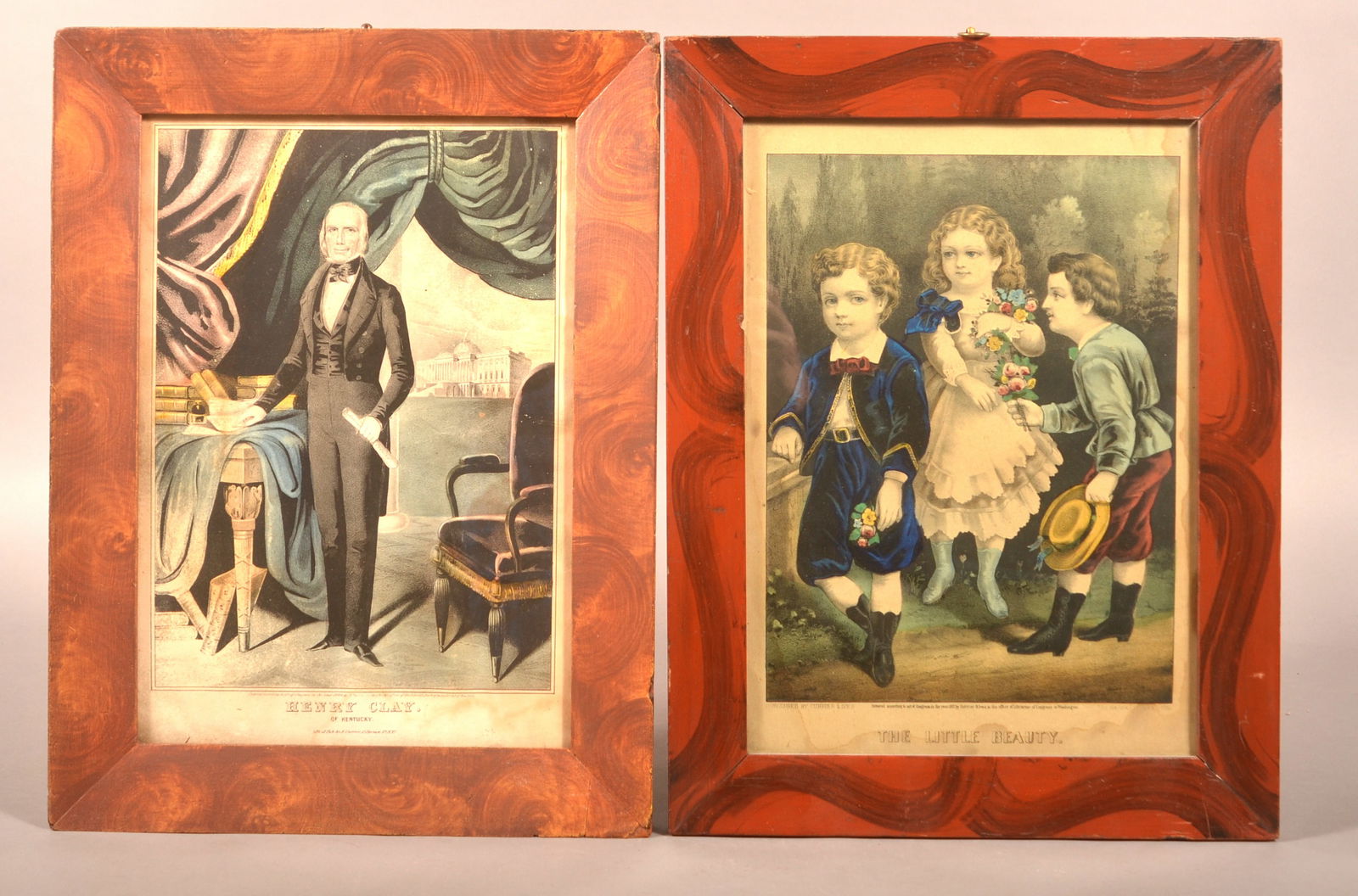Two Fine PA 19th Century Paint-Decorated Frames. (1 of 4)