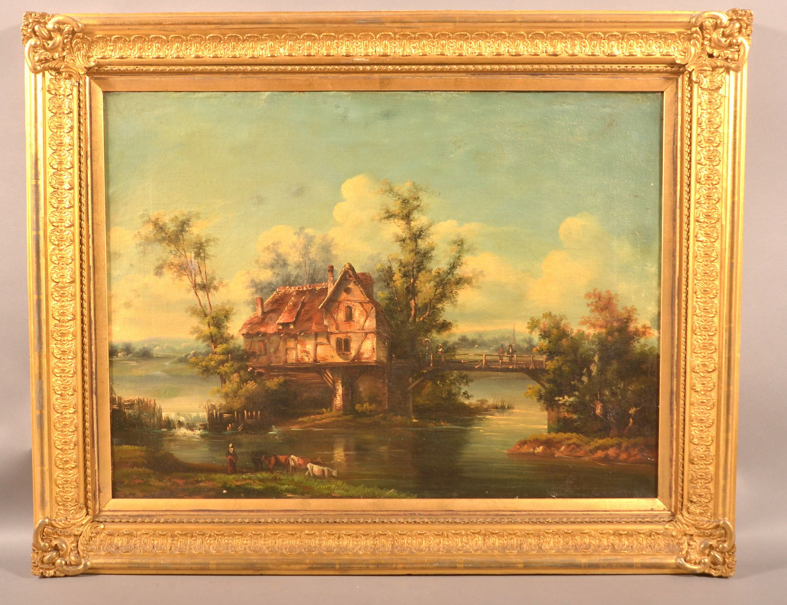 European 19th Century Oil on Canvas Painting. (1 of 6)