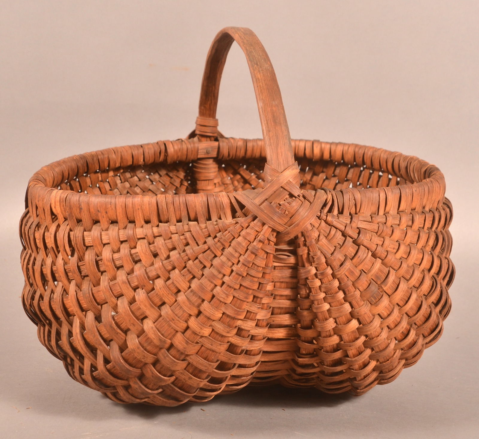 Antique PA Oak Woven Splint Arshbache Basket. (1 of 4)