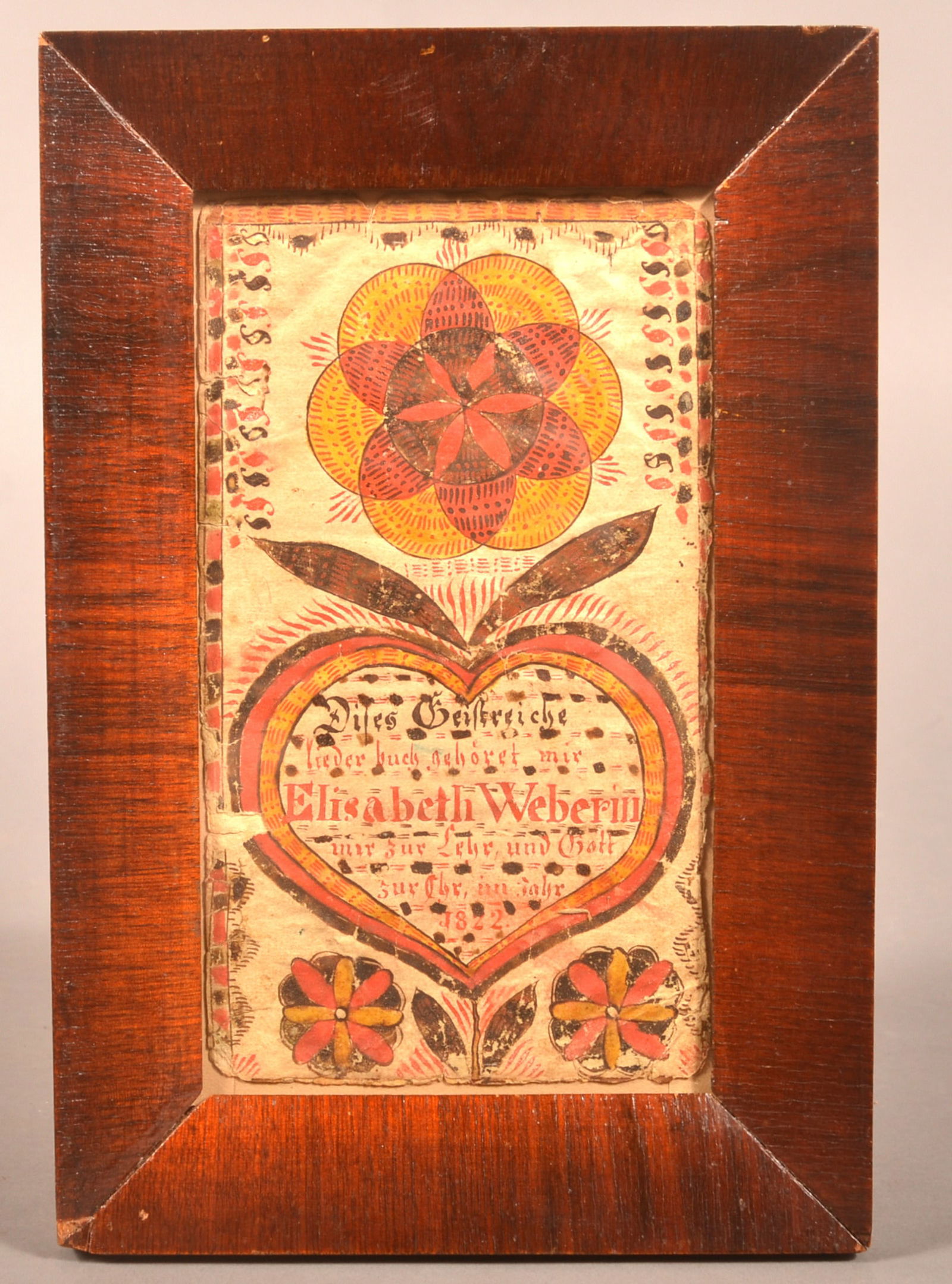 Southeastern PA 1822 Fraktur Bookplate. (1 of 6)