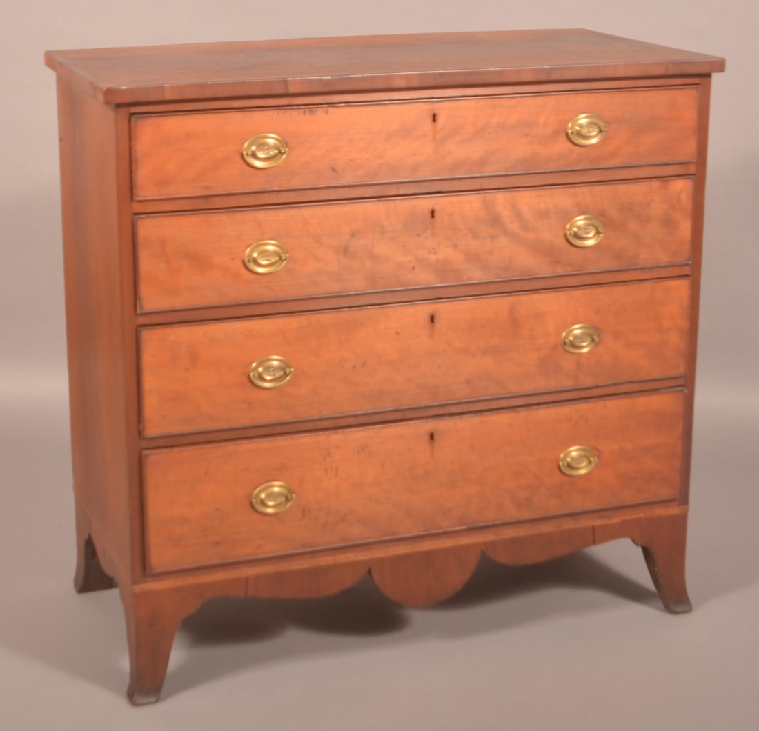 PA Hepplewhite Inlaid Cherry Chest of Drawers. (1 of 5)