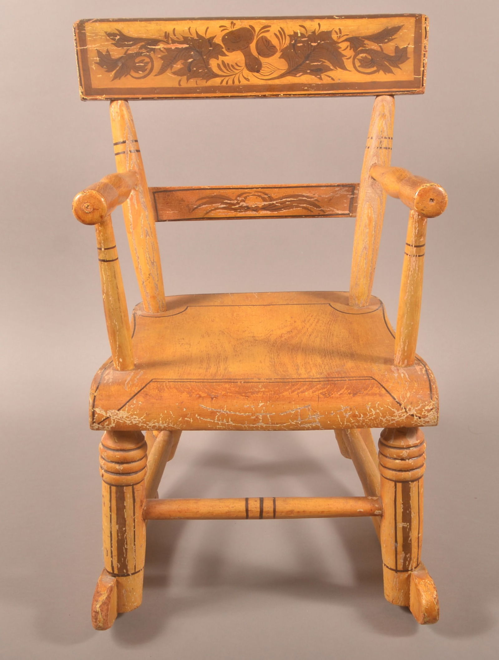 Maryland 19th C. Painted Child's Rocking Chair. (1 of 6)