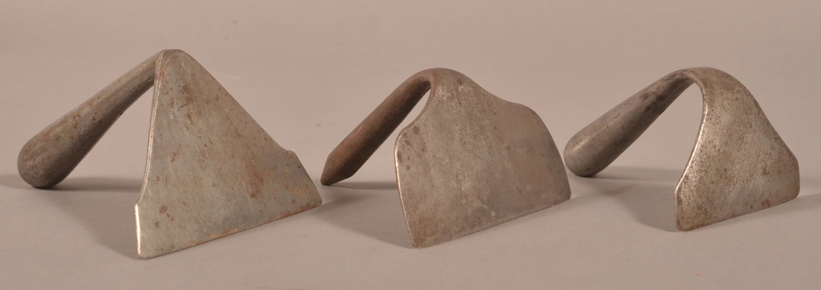 Three PA 19th C. Wrought Iron Dough Scrapers. (1 of 3)