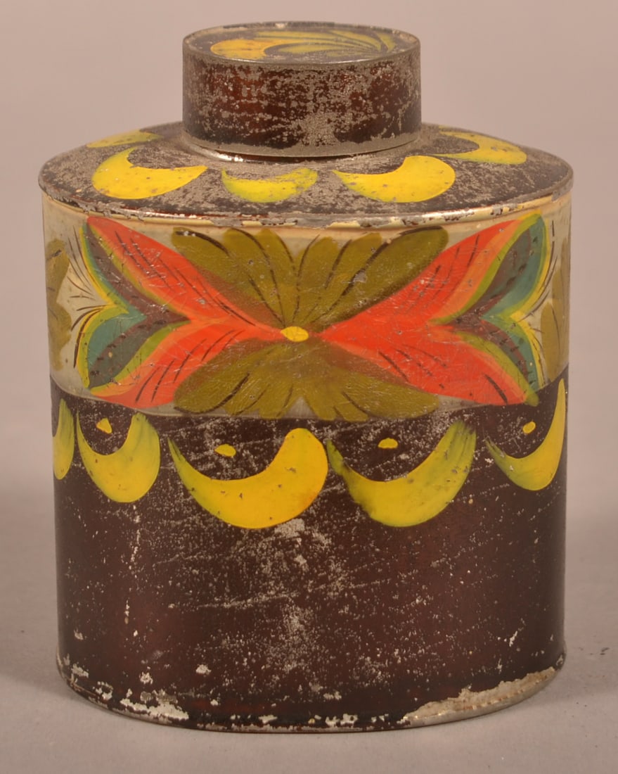 Pennsylvania 19th Century Toleware Tea Caddy. (1 of 3)