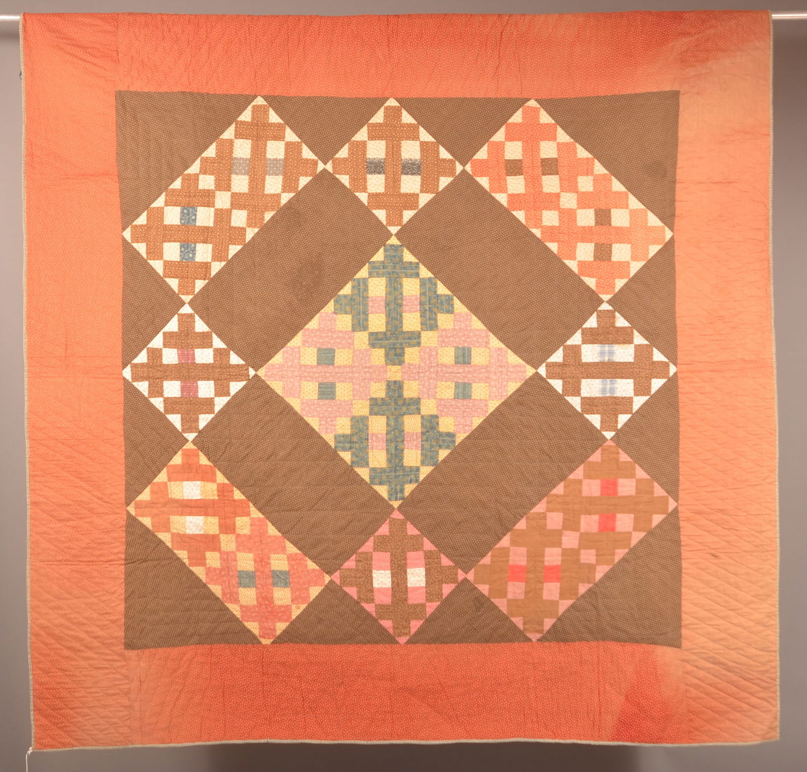 Antique PA Geometric Pattern Patchwork Quilt. (1 of 5)