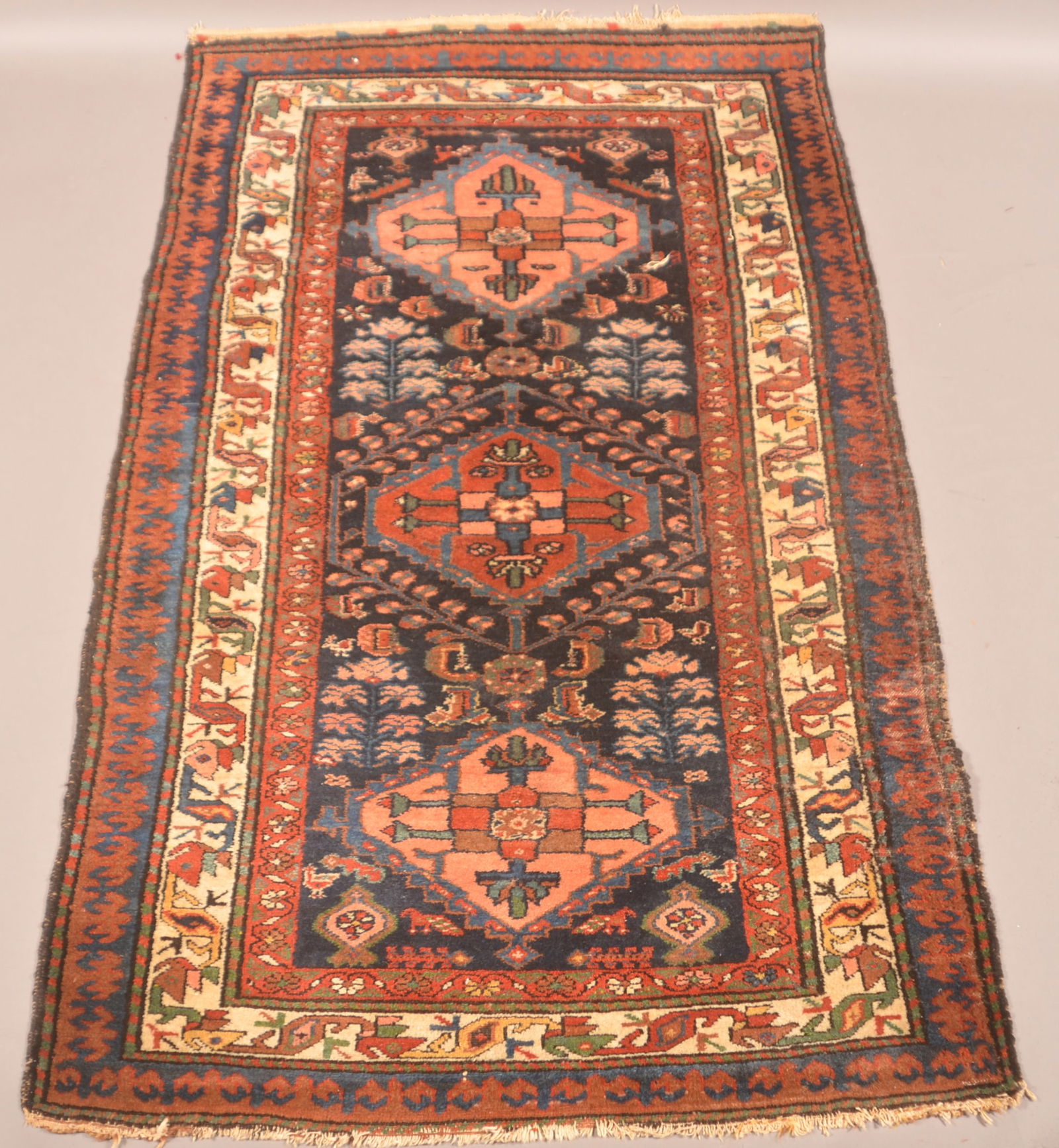 Antique Geometric Pattern Oriental Area Rug. (1 of 6)