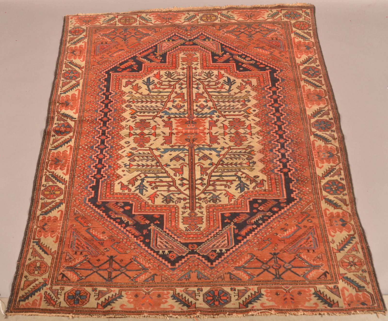 Antique Geometric Pattern Oriental Area Rug. (1 of 6)