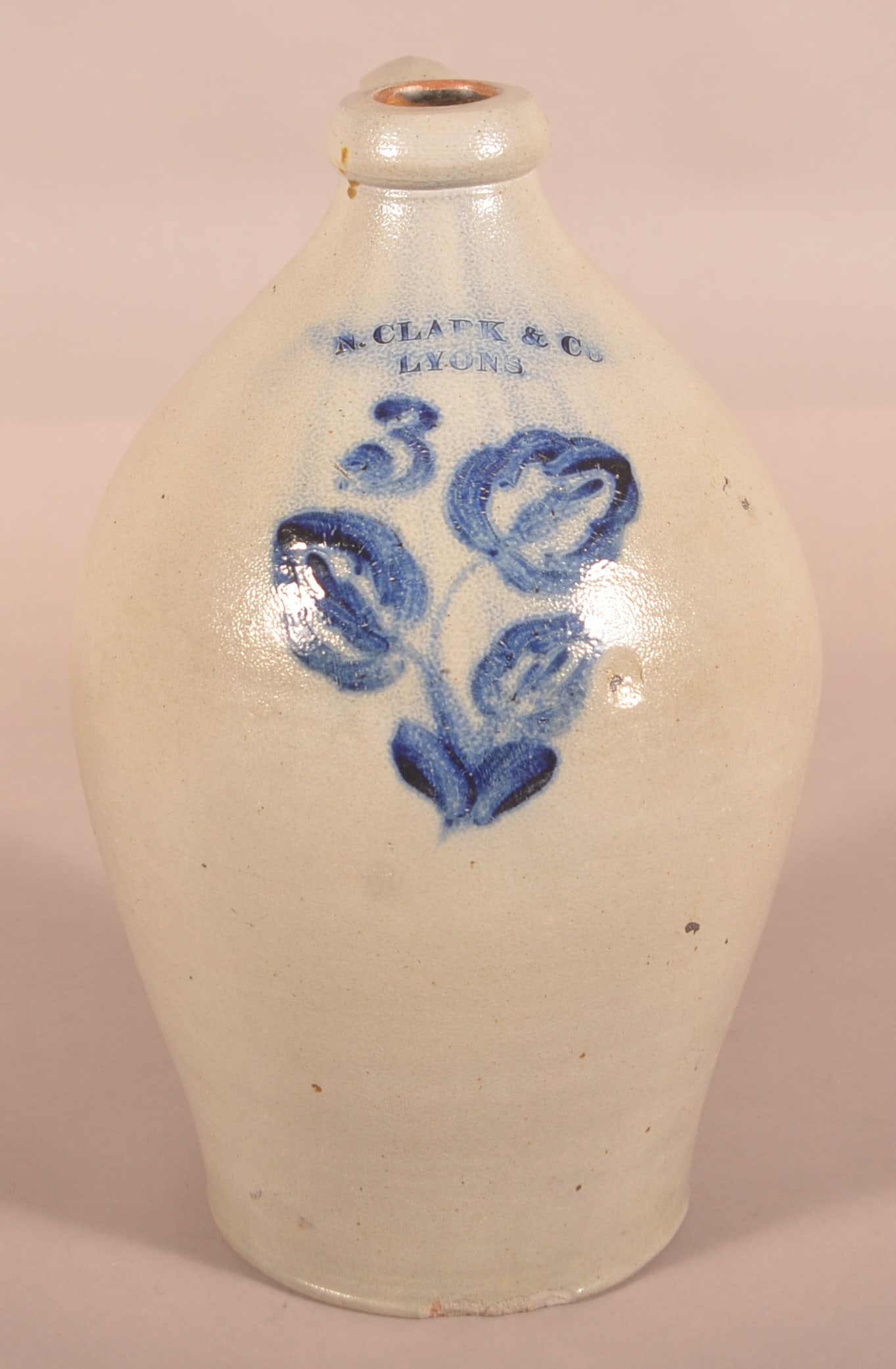 N. Clark & Co/Lyons NY 3-Gal. Stoneware Jug. (1 of 4)