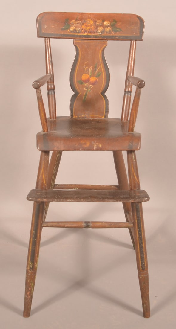 Lancaster Co., PA Paint-Decorated Highchair. (1 of 5)