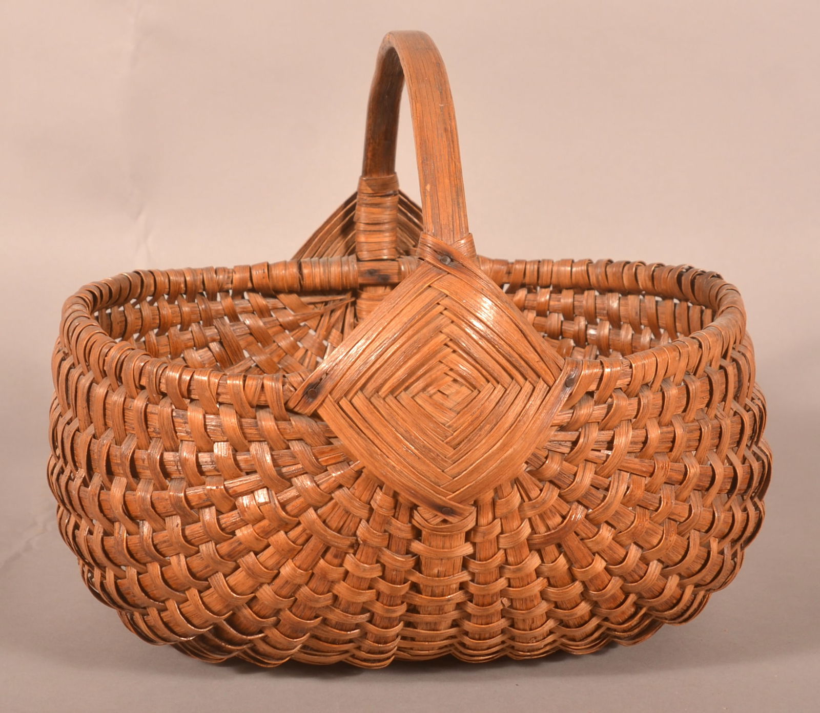 PA Woven Split Oak "God's Eye" Gathering Basket. (1 of 3)