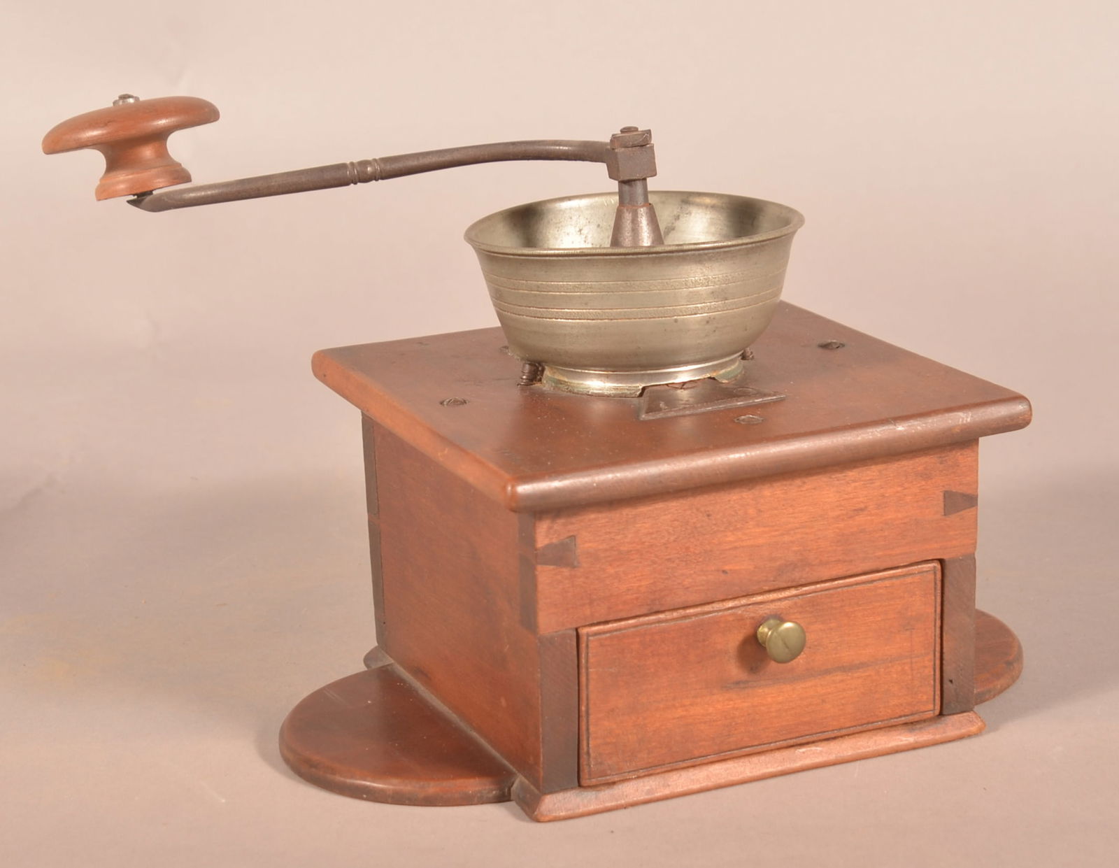 PA 19th Century Cherry Case Coffee Mill. (1 of 4)