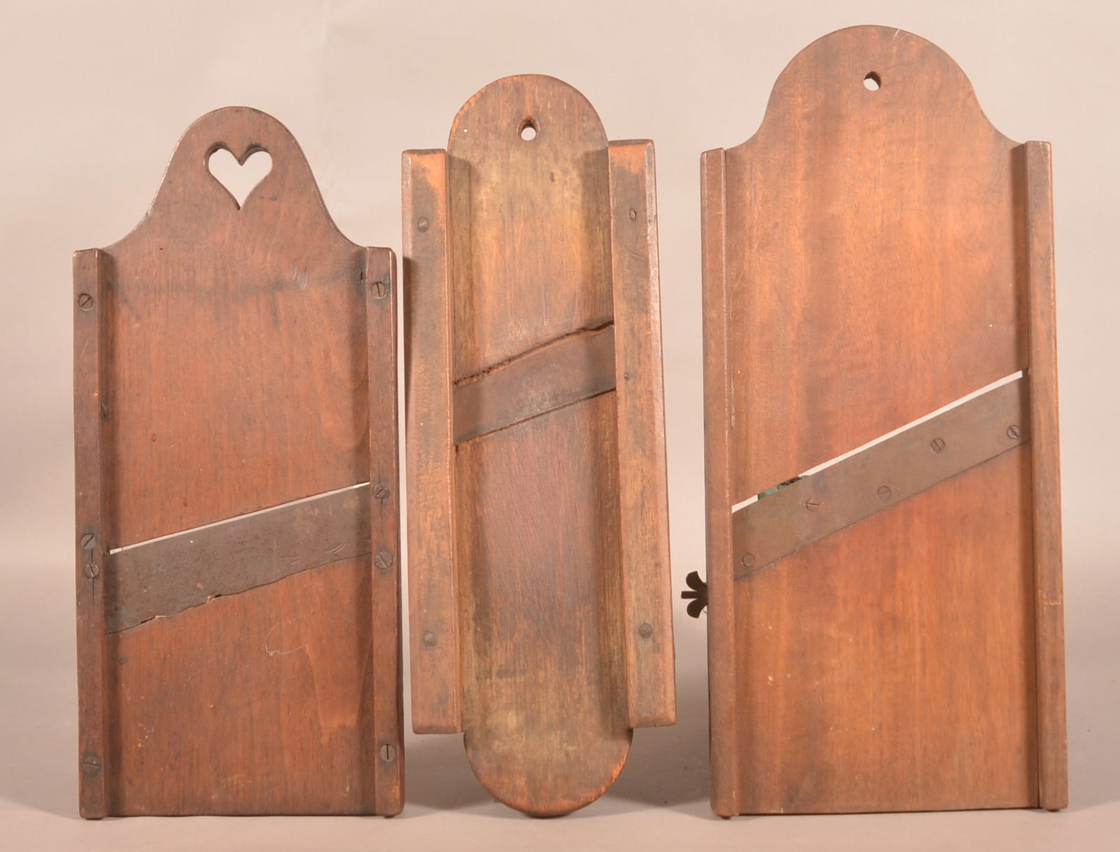 Three Pennsylvania Antique Walnut Slaw Boards. (1 of 5)